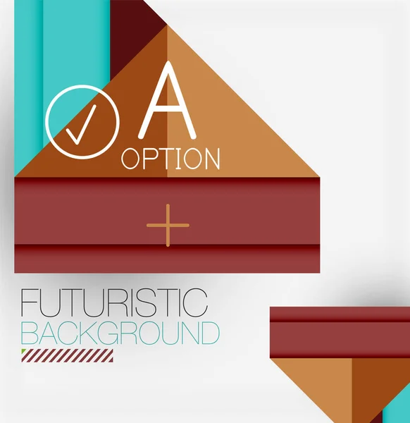 Abstract achtergrond, geometrische business veelkleurig papier infographic - driehoek frames voor tekst, pictogrammen of afbeeldingen op lichte achtergrond met copyspace. Vector Illustratie voor Wallpaper, Banner — Stockvector