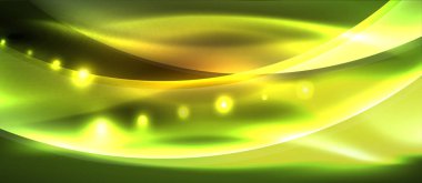 Abstract background. Shiny design neon waves with light effects, techno trendy design. Vector Illustration For Wallpaper, Banner, Background, Card, Book Illustration, landing page