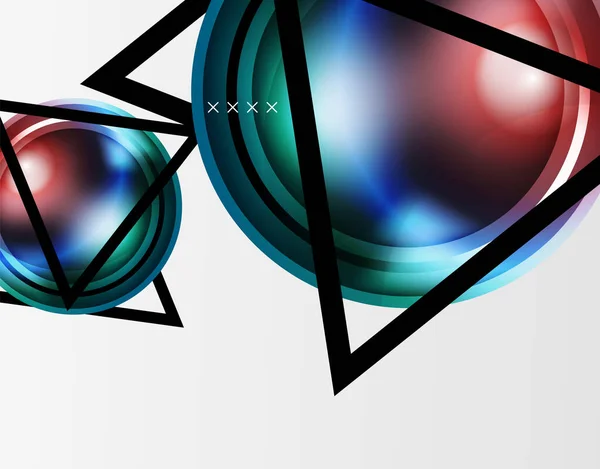 Absztrakt háttér - fényes üvegbuborékok, absztrakt gömb alakú. Vektor illusztráció Tapéta, Banner, Háttér, Kártya, Könyv illusztráció, kezdőlap — Stock Vector