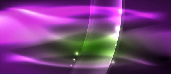 Abstract background. Shiny design neon waves with light effects, techno trendy design. Vector Illustration For Wallpaper, Banner, Background, Card, Book Illustration, landing page — 图库矢量图片