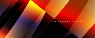 Gölgeli sıvı biçim çizgileri ve eğimli arkaplanda ışık salla