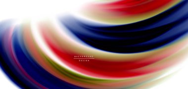 Beyaz, sıvı sıvı renk dalgalarında ipeksi çizgiler. Vector Illustrations for Duvar Kağıdı, Banner, Arkaplan, Kart, Kitap, İllüstrasyon, iniş sayfası, kapak, pankart, poster, afiş, el ilanı, tasarım