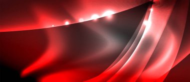 Abstract background. Shiny design neon waves with light effects, techno trendy design. Vector Illustration For Wallpaper, Banner, Background, Card, Book Illustration, landing page