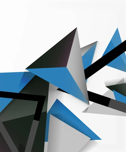 Abstract achtergrond, mozaïek 3d driehoeken compositie, lage polystijl design. Vector Illustratie voor Behang, Banner, Achtergrond, Kaart, Boek Illustratie, Landingspagina — Stockvector