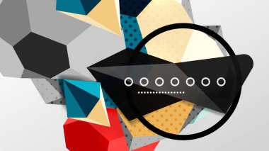 Abstract background - 3d polygonal geometric shapes composition. Vector Illustration For Wallpaper, Banner, Background, Card, Book Illustration, landing page