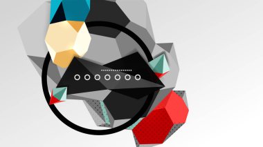 Abstract background - 3d polygonal geometric shapes composition. Vector Illustration For Wallpaper, Banner, Background, Card, Book Illustration, landing page