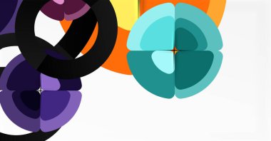 Soyut arkaplan, renkli daireler geometrik bileşim. Duvar Kağıdı, Sancak, Arkaplan, Kart, Kitap İllüstrasyonu, İniş Sayfası