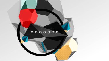 Abstract background - 3d polygonal geometric shapes composition. Vector Illustration For Wallpaper, Banner, Background, Card, Book Illustration, landing page