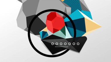 Abstract background - 3d polygonal geometric shapes composition. Vector Illustration For Wallpaper, Banner, Background, Card, Book Illustration, landing page