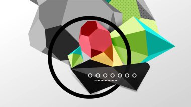 Abstract background - 3d polygonal geometric shapes composition. Vector Illustration For Wallpaper, Banner, Background, Card, Book Illustration, landing page