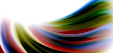 Beyaz, sıvı sıvı renk dalgalarında ipeksi çizgiler. Vector Illustrations for Duvar Kağıdı, Banner, Arkaplan, Kart, Kitap, İllüstrasyon, iniş sayfası, kapak, pankart, poster, afiş, el ilanı, tasarım