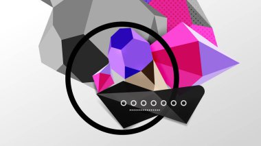 Abstract background - 3d polygonal geometric shapes composition. Vector Illustration For Wallpaper, Banner, Background, Card, Book Illustration, landing page