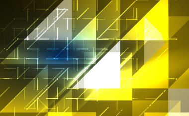 Abstract background, mosaic triangle pattern with transparent effects on glowing neon shiny backdrop. Vector Illustration For Wallpaper, Banner, Background, Card, Book Illustration, landing page