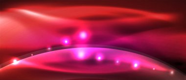 Abstract background. Shiny design neon waves with light effects, techno trendy design. Vector Illustration For Wallpaper, Banner, Background, Card, Book Illustration, landing page