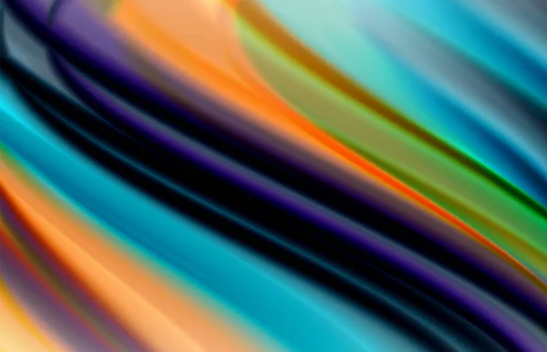 Abstrakter Hintergrund - fließende Farbverlaufswellen mit dynamischem Bewegungslinieneffekt. Vektor-Illustration für Tapete, Banner, Hintergrund, Karte, Buchillustration, Landing Page — Stockvektor