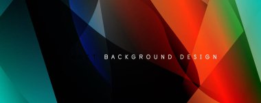 Gölgeli sıvı biçim çizgileri ve eğimli arkaplanda ışık salla