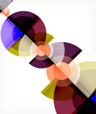 Soyut arkaplan, daire ve üçgen dizaynı üst üste binen şekiller. Geometrik modaya uygun şablon. Duvar Kağıdı, Sancak, Arkaplan, Kart, Kitap İllüstrasyonu, İniş Sayfası