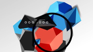 Abstract background - 3d polygonal geometric shapes composition. Vector Illustration For Wallpaper, Banner, Background, Card, Book Illustration, landing page