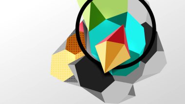 Abstract background - 3d polygonal geometric shapes composition. Vector Illustration For Wallpaper, Banner, Background, Card, Book Illustration, landing page