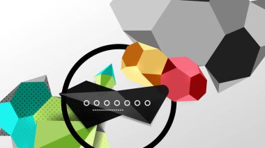 Abstract background - 3d polygonal geometric shapes composition. Vector Illustration For Wallpaper, Banner, Background, Card, Book Illustration, landing page