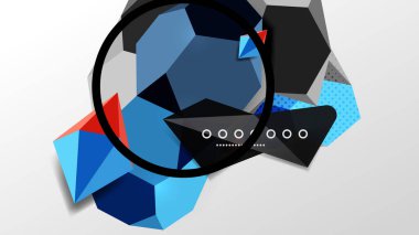 Abstract background - 3d polygonal geometric shapes composition. Vector Illustration For Wallpaper, Banner, Background, Card, Book Illustration, landing page