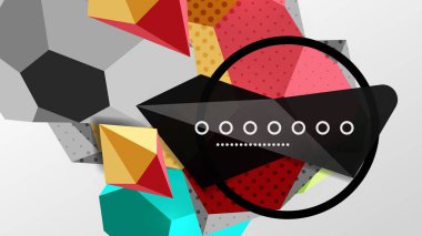 Abstract background - 3d polygonal geometric shapes composition. Vector Illustration For Wallpaper, Banner, Background, Card, Book Illustration, landing page