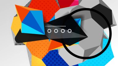 Abstract background - 3d polygonal geometric shapes composition. Vector Illustration For Wallpaper, Banner, Background, Card, Book Illustration, landing page