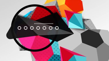 Abstract background - 3d polygonal geometric shapes composition. Vector Illustration For Wallpaper, Banner, Background, Card, Book Illustration, landing page