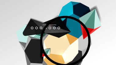 Abstract background - 3d polygonal geometric shapes composition. Vector Illustration For Wallpaper, Banner, Background, Card, Book Illustration, landing page