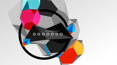 Abstract background - 3d polygonal geometric shapes composition. Vector Illustration For Wallpaper, Banner, Background, Card, Book Illustration, landing page