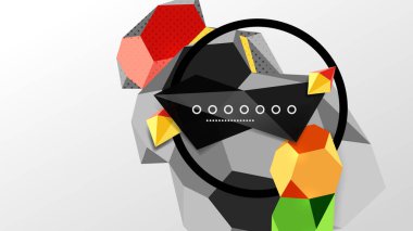 Abstract background - 3d polygonal geometric shapes composition. Vector Illustration For Wallpaper, Banner, Background, Card, Book Illustration, landing page