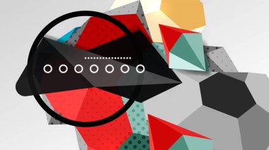 Abstract background - 3d polygonal geometric shapes composition. Vector Illustration For Wallpaper, Banner, Background, Card, Book Illustration, landing page