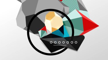 Abstract background - 3d polygonal geometric shapes composition. Vector Illustration For Wallpaper, Banner, Background, Card, Book Illustration, landing page