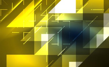 Abstract background, mosaic triangle pattern with transparent effects on glowing neon shiny backdrop. Vector Illustration For Wallpaper, Banner, Background, Card, Book Illustration, landing page