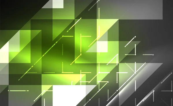 Fundo abstrato, padrão de triângulo em mosaico com efeitos transparentes sobre brilhante neon fundo brilhante. Ilustração vetorial para papel de parede, bandeira, fundo, cartão, ilustração do livro, landing page — Vetor de Stock