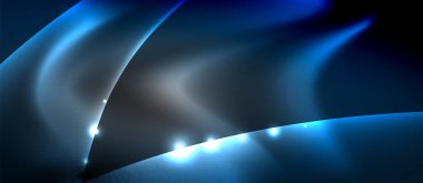 Abstract background. Shiny design neon waves with light effects, techno trendy design. Vector Illustration For Wallpaper, Banner, Background, Card, Book Illustration, landing page