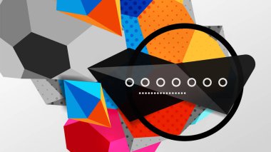 Abstract background - 3d polygonal geometric shapes composition. Vector Illustration For Wallpaper, Banner, Background, Card, Book Illustration, landing page