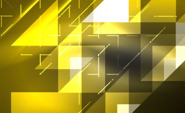 Abstract background, mosaic triangle pattern with transparent effects on glowing neon shiny backdrop. Vector Illustration For Wallpaper, Banner, Background, Card, Book Illustration, landing page