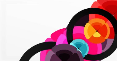 Soyut arkaplan, renkli daireler geometrik bileşim. Duvar Kağıdı, Sancak, Arkaplan, Kart, Kitap İllüstrasyonu, İniş Sayfası