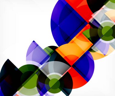 Soyut arkaplan, daire ve üçgen dizaynı üst üste binen şekiller. Geometrik modaya uygun şablon. Duvar Kağıdı, Sancak, Arkaplan, Kart, Kitap İllüstrasyonu, İniş Sayfası