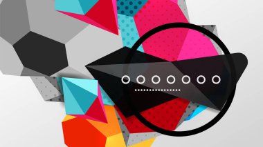 Abstract background - 3d polygonal geometric shapes composition. Vector Illustration For Wallpaper, Banner, Background, Card, Book Illustration, landing page