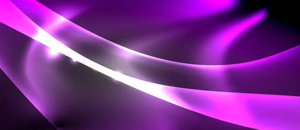 Абстрактный фон. Shiny design neon waves with light effects, techno trendy design. Векторная иллюстрация для обоев, баннера, фона, карты, книжной иллюстрации, целевой страницы — стоковый вектор