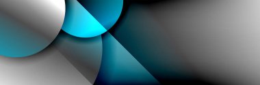Dinamik trend geometrik soyut arka plan. Çemberler, yuvarlak şekiller üç boyutlu gölge efektleri ve sıvı eğimleri. Modern üst üste bindirme biçimleri