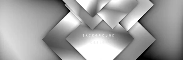 Square shapes composition geometric abstract background. 3D shadow effects and fluid gradients. Modern overlapping forms — Stock Vector
