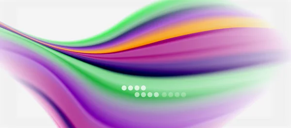 Líneas de onda fondo abstracto, diseño de seda suave con colores de estilo arco iris. Ondas líquidas de color fluido. Ilustración vectorial — Vector de stock