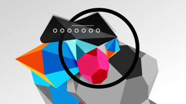 Abstract background - 3d polygonal geometric shapes composition. Vector Illustration For Wallpaper, Banner, Background, Card, Book Illustration, landing page