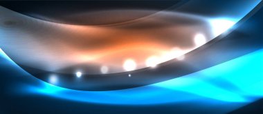 Abstract background. Shiny design neon waves with light effects, techno trendy design. Vector Illustration For Wallpaper, Banner, Background, Card, Book Illustration, landing page