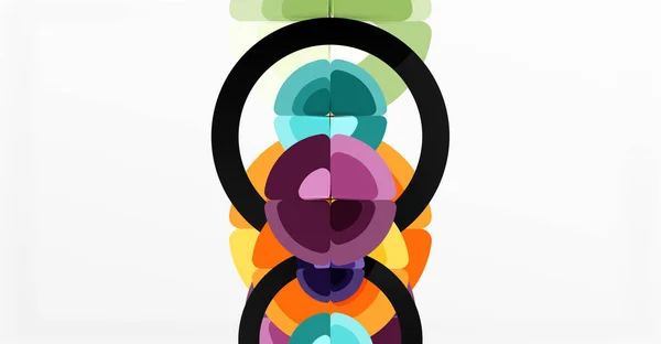 Abstrakt bakgrund, trendiga färg cirklar geometrisk sammansättning. Vektor Illustration för Bakgrund, Banner, Bakgrund, Kort, Bokillustration, landningssida — Stock vektor