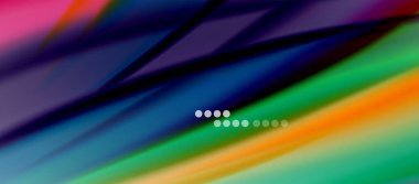 Dalga çizgileri soyut arkaplan, gökkuşağı tarzı renklerle düz ipek tasarım. Sıvı sıvı renk dalgaları. Vektör İllüstrasyonu