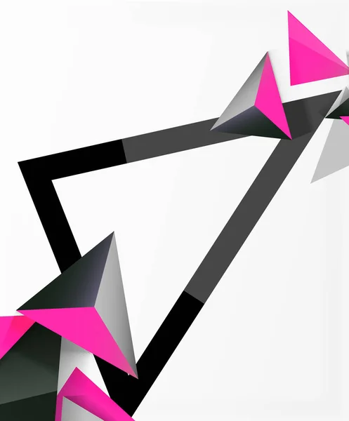 Fondo abstracto, composición de triángulos 3d mosaico, diseño de bajo estilo polivinílico. Ilustración de vectores para fondos de pantalla, Banner, Fondo, Tarjeta, Ilustración de libros, landing page — Archivo Imágenes Vectoriales